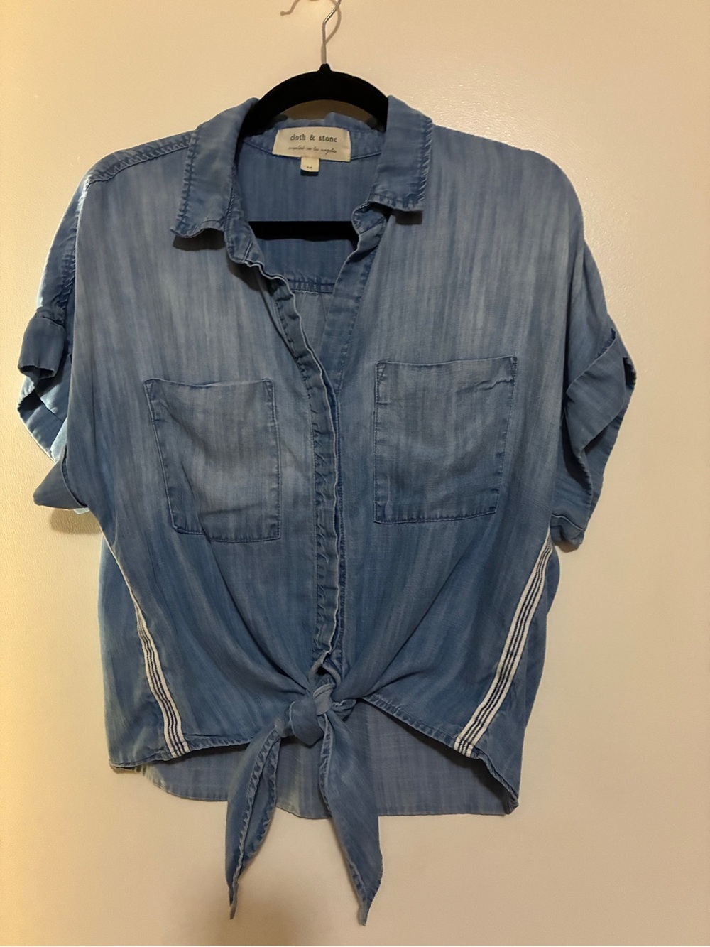 Anthropologie Cloth and Stone soft denim top M
